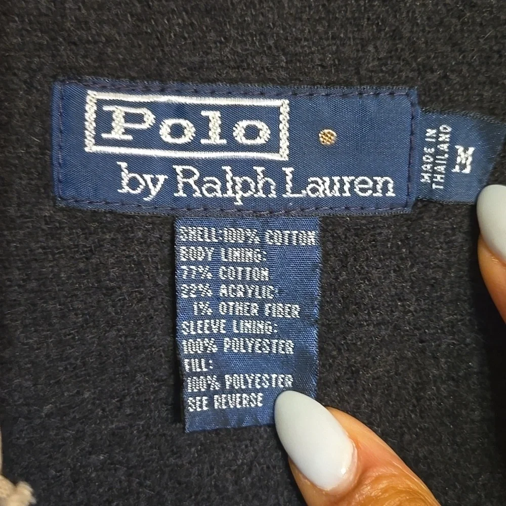 Polo by Ralph Lauren Light Tan Lined Zip Front Vintage 90's Men's Jacket